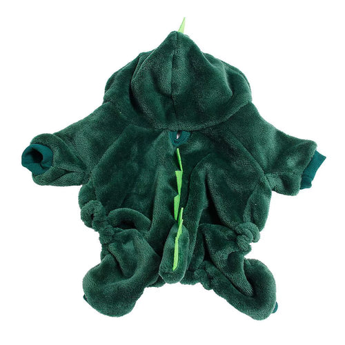 Dinosaurier Hoodie für Hunde & Katzen – Weicher Korallfleece-Pulli mit Kapuze und Schwanz