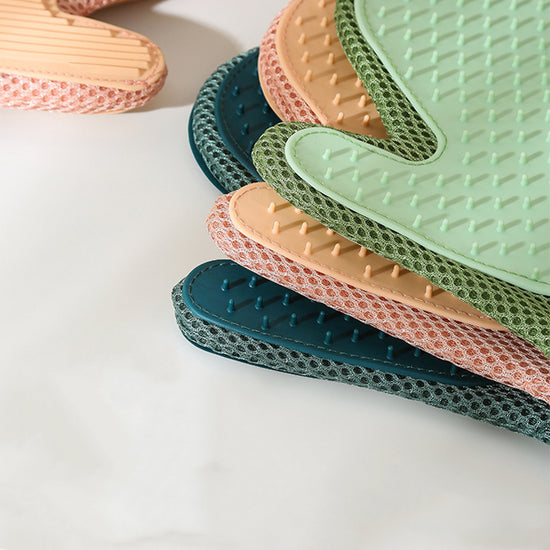 2-in-1 Fellpflegehandschuh für Hunde & Katzen – Entfernt lose Haare und massiert sanft